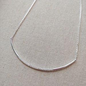 Stella & Dot Crescent Necklace - Silver